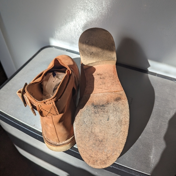 Free People Las Palmas distressed leather ankle boots size 5.5 - Picture 6 of 12